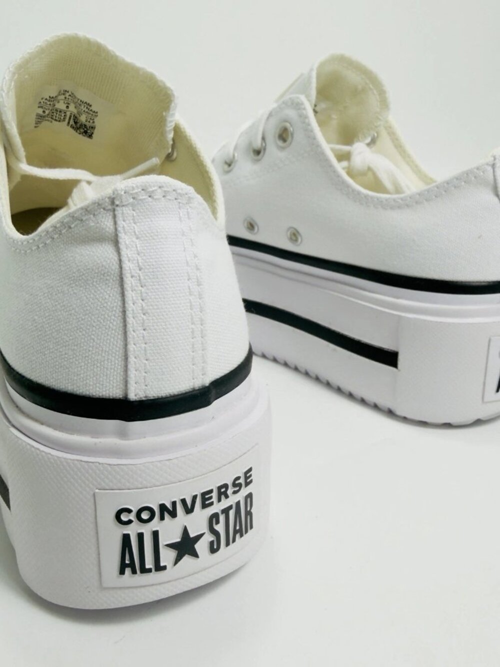 Converse Chuck Taylor All Star Lift Double Stack Platform White Size 8 NWOB - Picture 4 of 9